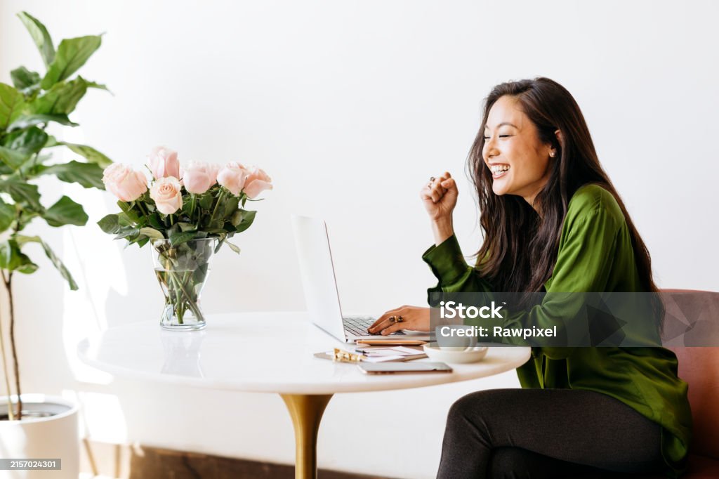 Professional business owner working at desk